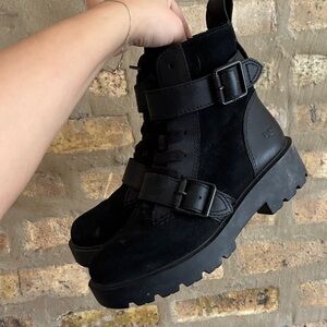 UGG Women's Black Combat Boots
